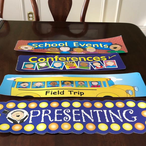 Colourful 8 piece School Event Banners Set - Picture 2 of 4